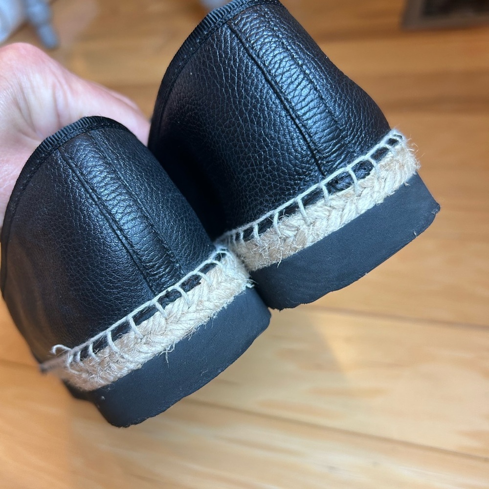 Michael Kors Black Womens Hastings Leather Espadrille Slip-On Loafer Shoes - Picture 6 of 14